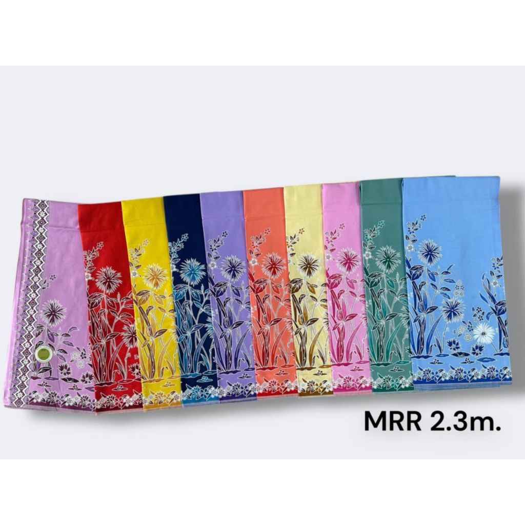 ผ้าพันปาเต๊ะดอกว่านแสงอาทิตย์ไทยกว้างสุด2.3ม.ปกติ499฿จัดโปร250฿