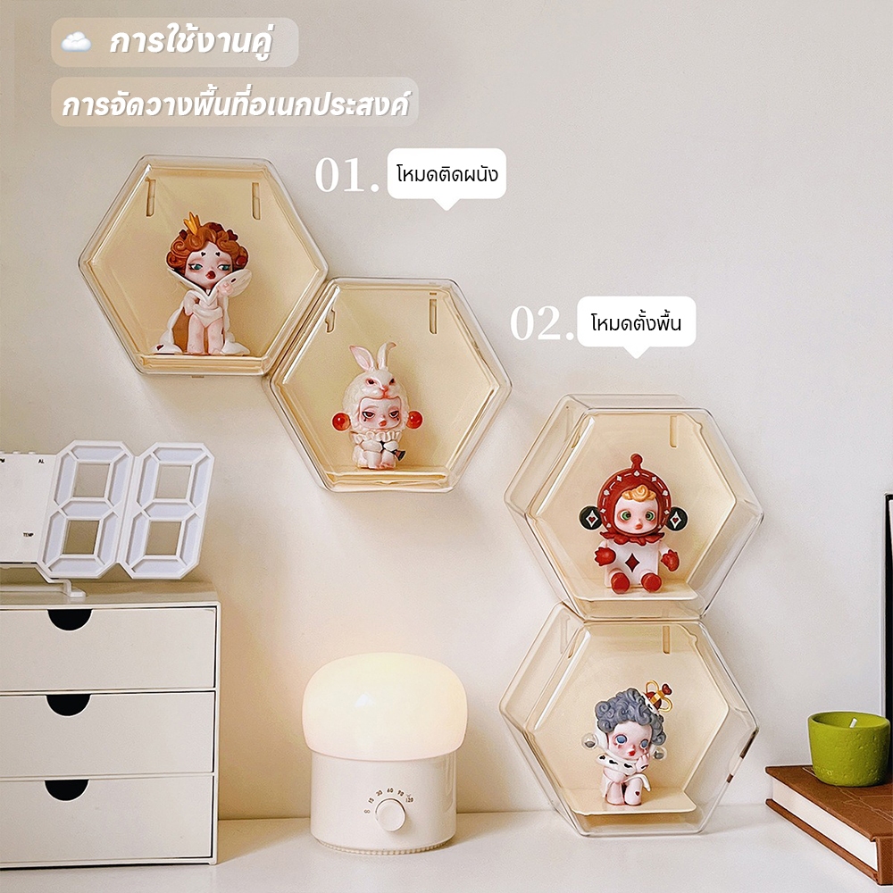 กล่องใส่โมเดล กล่องใส่โมเดลติดผนัง กล่องใส่ art toy ทำความสะอาดง่าย กล่องอะคริลิค พลาสติกอย่างดี มีสองสีให้เลือก