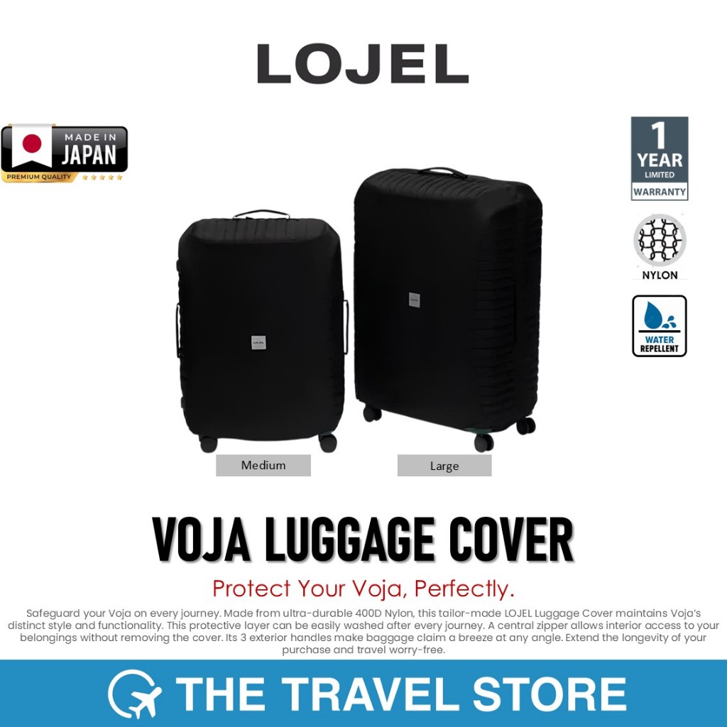 Lojel VOJA LUGGAGE COVER Protect Your Voja, Perfectly (VLC-XX-BLK-01-KOM-GL) ผ้าคลุมกระเป๋าเดินทาง