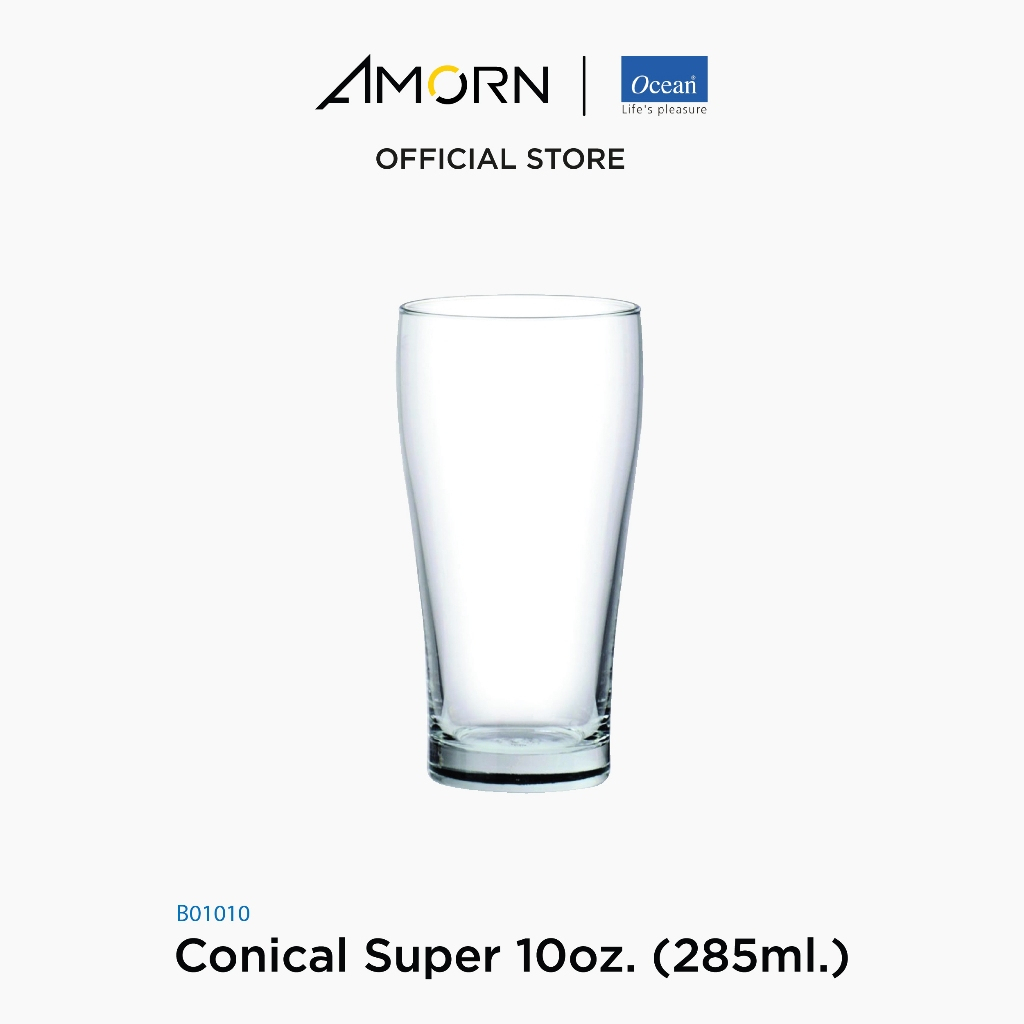 AMORN - (Ocean) B01010 Conical Super 10oz. (285ml.) - แก้วน้ำ แก้วคอนอิแค็ล