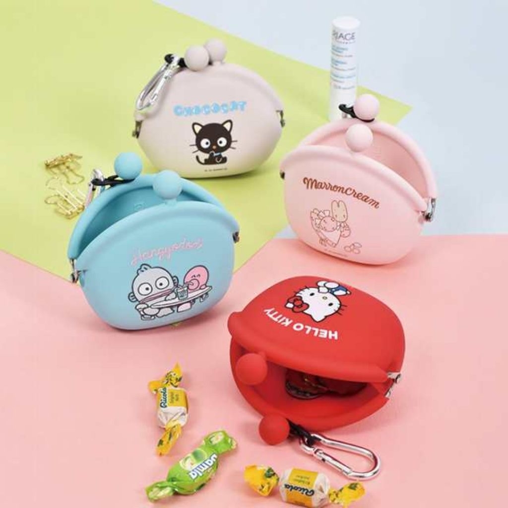 🇯🇵 แท้ พร้อมส่ง กระเป๋าคิตตี้ แบบบิด Sanrio mimi POCHI Hello Kitty Silicone Pouch จากญี่ปุ่น - รูปที่ 7