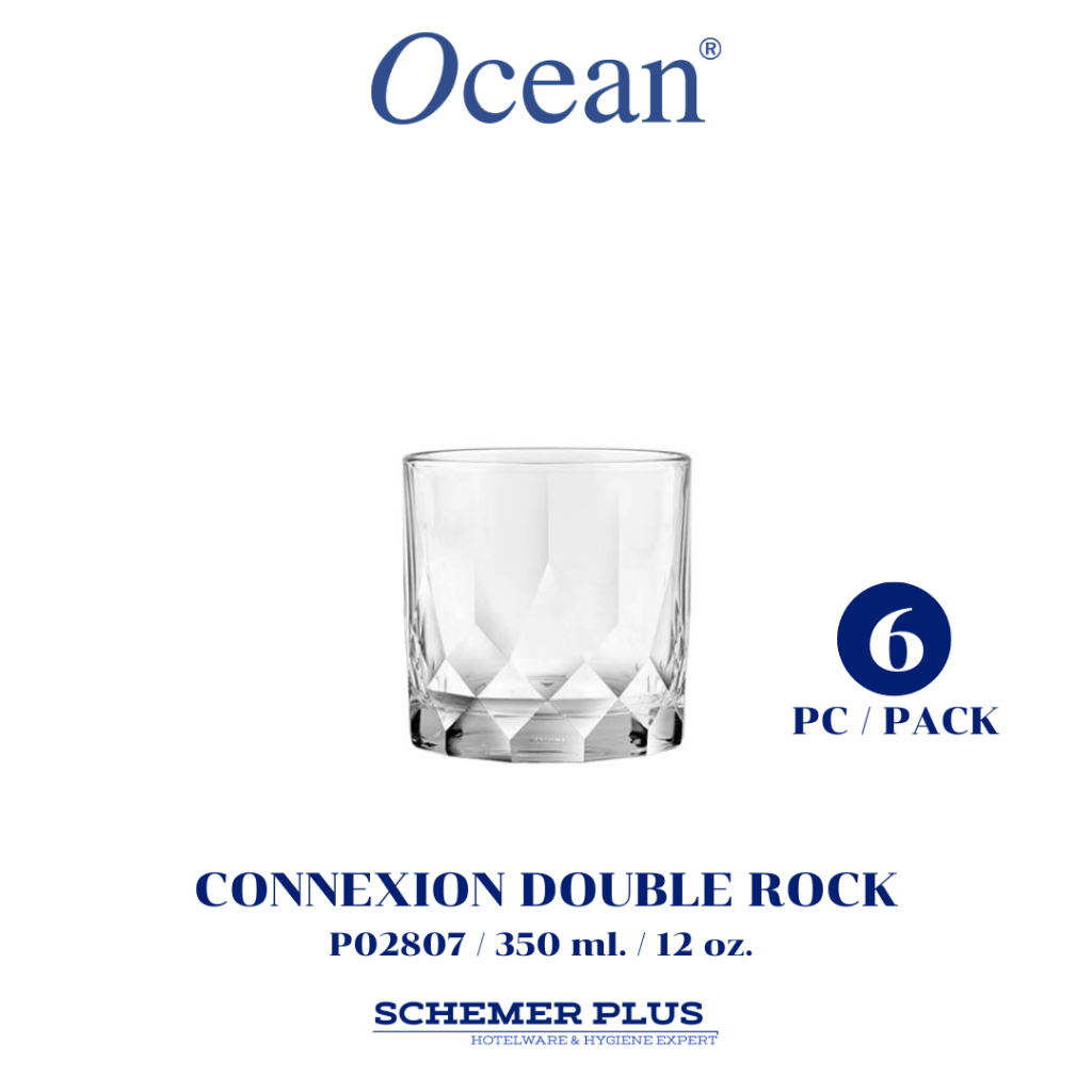 แก้วร็อค Connexion Double Rock 12 oz.(6 pcs./box) แก้วบาร์คอลเลคชั่นใหม่จาก Ocean Glass
