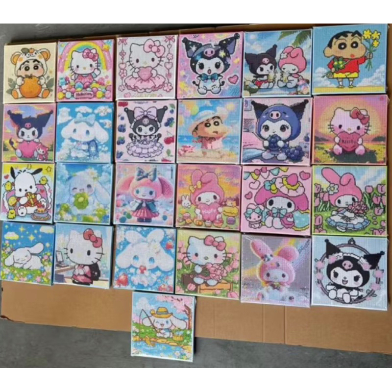 (ส่งจากไทย) คริสตัลครอสติช ภาพปักเพชรDIY ครอสติสคริสตัล Diamond Painting ลายการ์ตูนขนาด 20X20ซม.