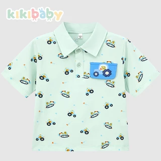 [90-120] POLO เสื้อโปโลพร้อมส่ง ลายน่ารัก เสื้อโปโลผ้านิ่ม แขนสั้น คอปก น้องหมา ลายสัตว์ เสื้อผ้าเด็กผู้ชาย FBS
