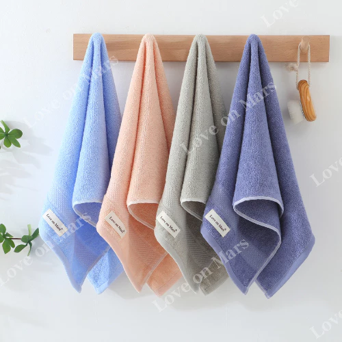 ผ้าเช็ดหน้า เกรดพรีเมียม งานผ้าฝ้าย ผ้ามีขน ลายขัดคาด ขนนุ่ม ขนาด35*75cm. พร้อมจัดส่ง