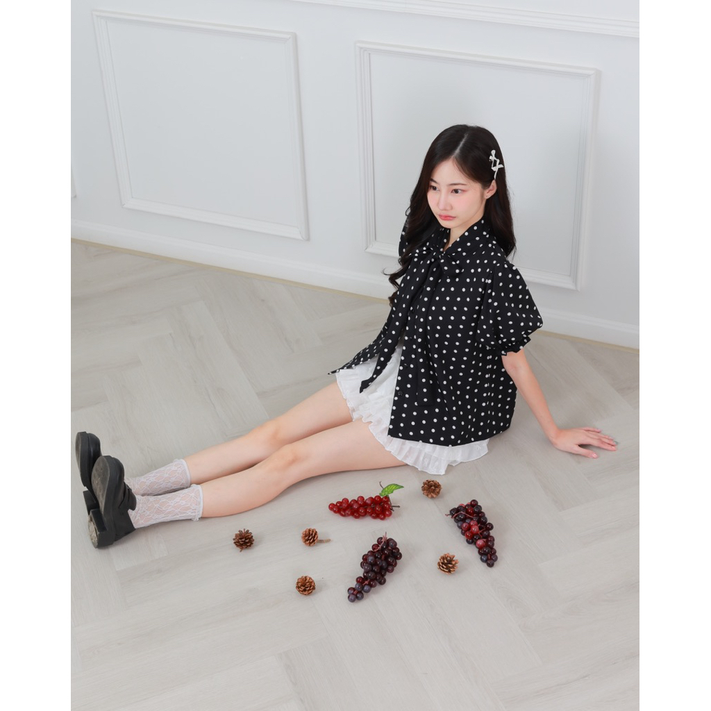 Marchroom.bkk - Polkadot shirts (black) - รูปที่ 2