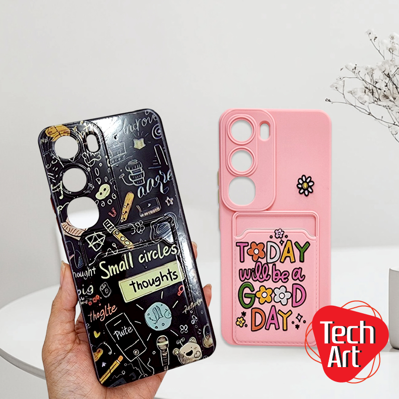 เคสมือถือใส่บัตร VivoV50(5G) Y04 Y19S Y29 (4G) Y200/V40lite พิมพ์ลายการ์ตูน