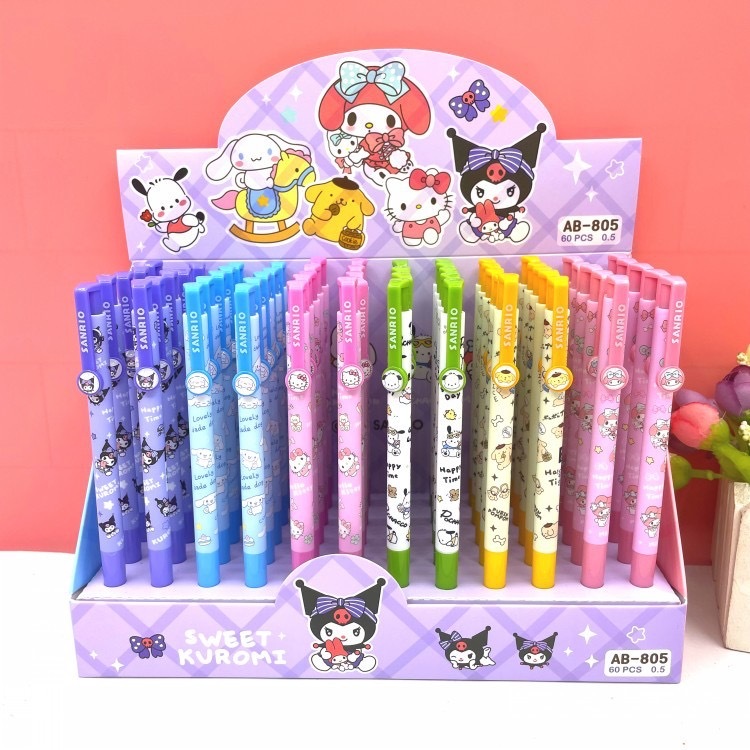 (ขายส่ง ยกโหล/กล่อง) ปากกาลายการ์ตูน หมึกสีน้ำเงิน ขนาด 0.5 AB-805 ปากกาลูกลื่นคุณภาพดี ส่งจากไทย