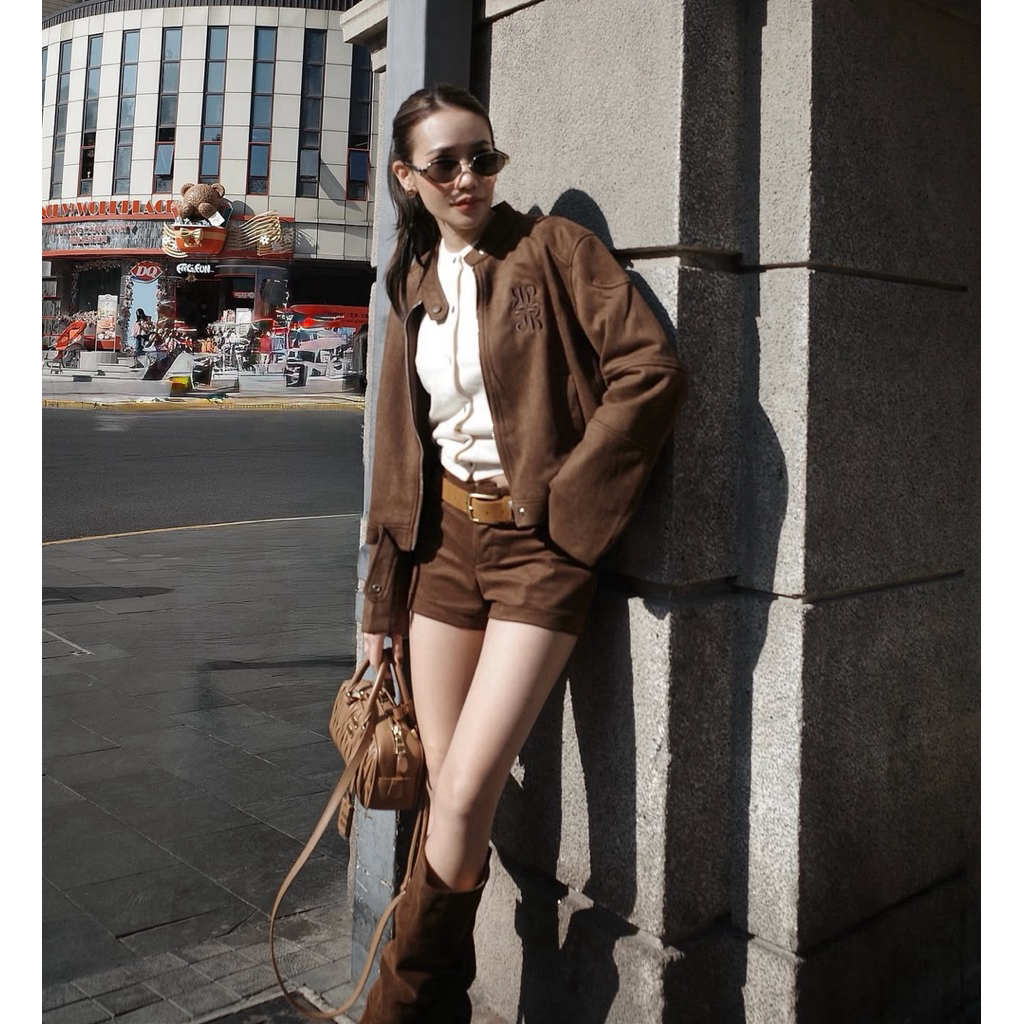 Jarin official : Jarin Suede jacket🤎