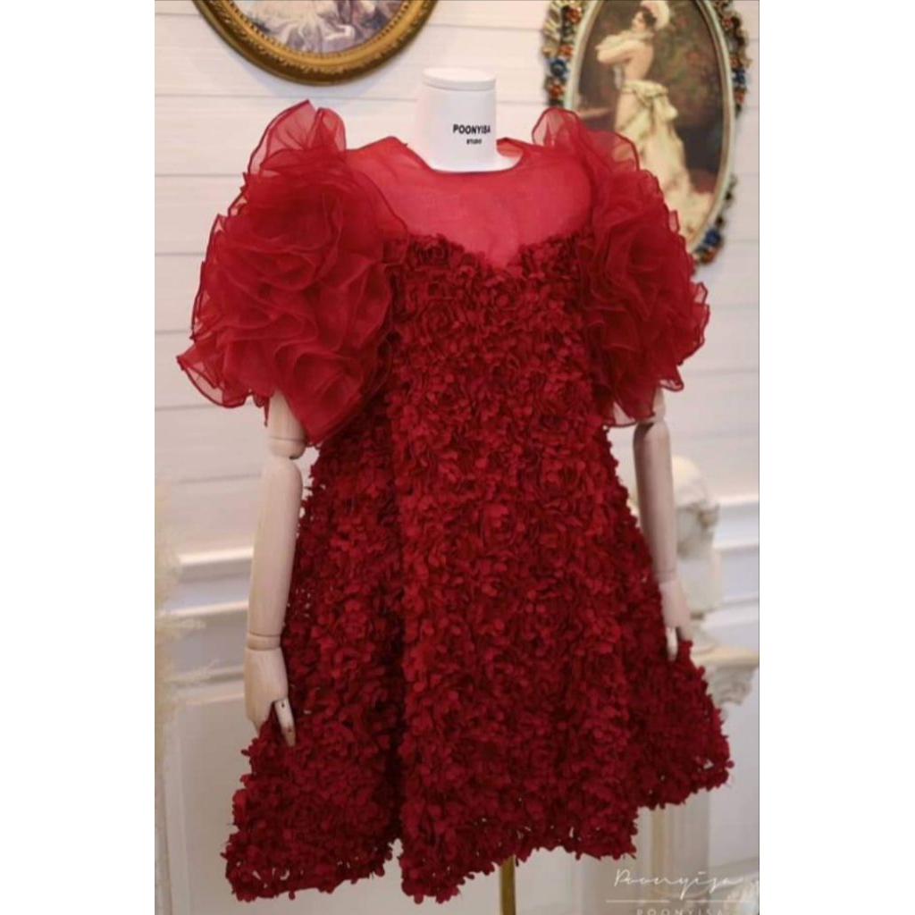เดรสกุหลาบแดง3Dงานป้ายPoonyisaมือ2
