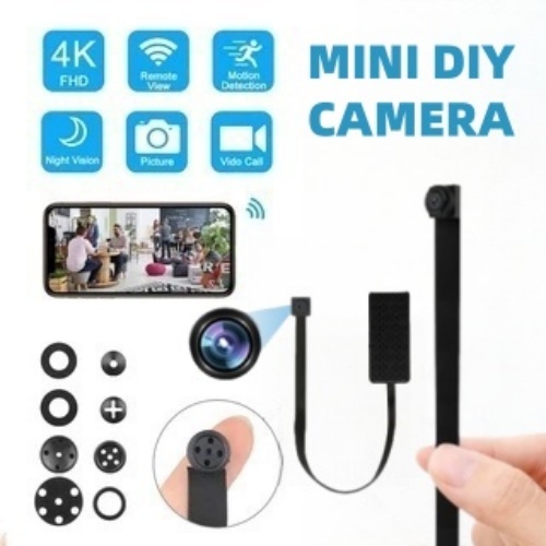 กล้องวงจรปิด 4KMini DIY กล้องเครือข่ายไร้สายHD 1080P 2.0MP วิดีโอดิจิตอลWIFI สมาร์ทโฟน APP ควบคุมไมโครโฟนในตัวแบตเตอรี่ใ