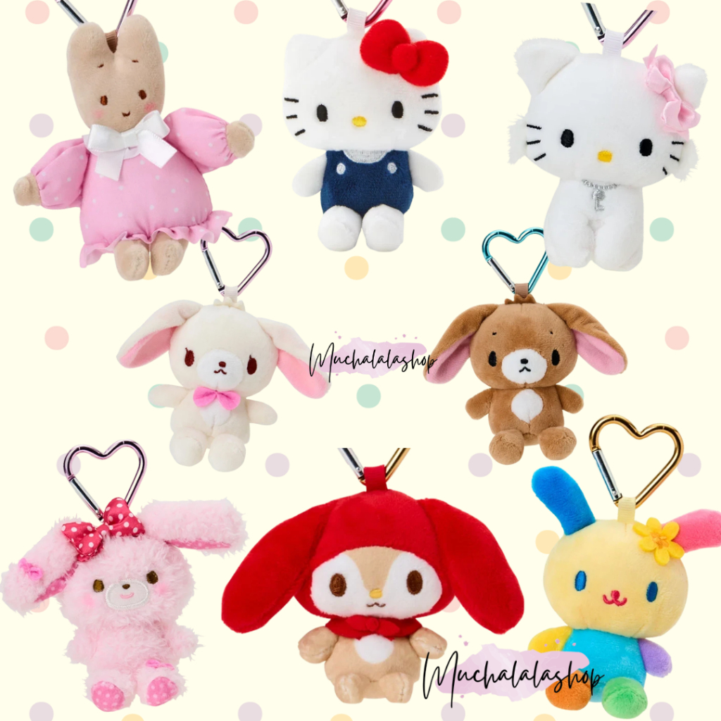 [พร้อมส่ง] มียูซาฮานะ เพิ่ม พวงกุญแจห้อยกระเป๋าซานริโอ้ // พวงกุญแจห่วงหัวใจ Kitty Marroncream Usahana ชูการ์บันนี่