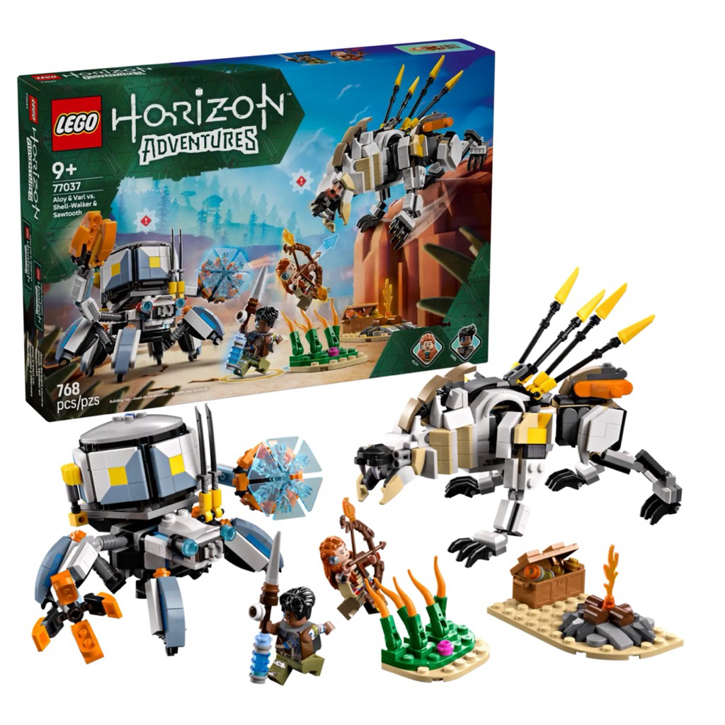 LEGO #77037 Horizon Adventures™ Aloy & Varl vs. Shell-Walker & Sawtooth กล่องมีรอยเล็กน้อย