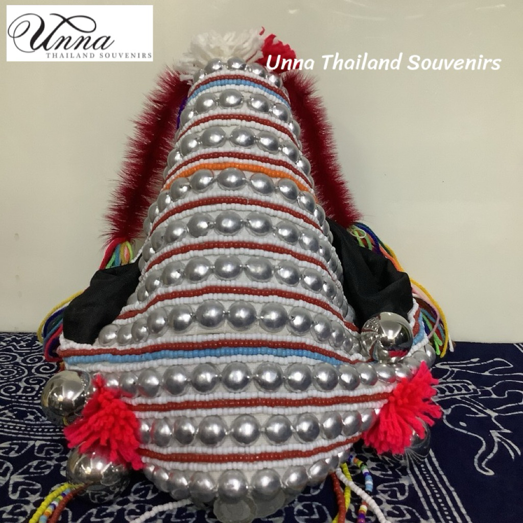 หมวกชาวเขา หมวกอาข่า ชุดชาวเขา เครื่องประดับชาวเขา งานแฮนด์เมด Handmade Akha hill tribe ethnic hat