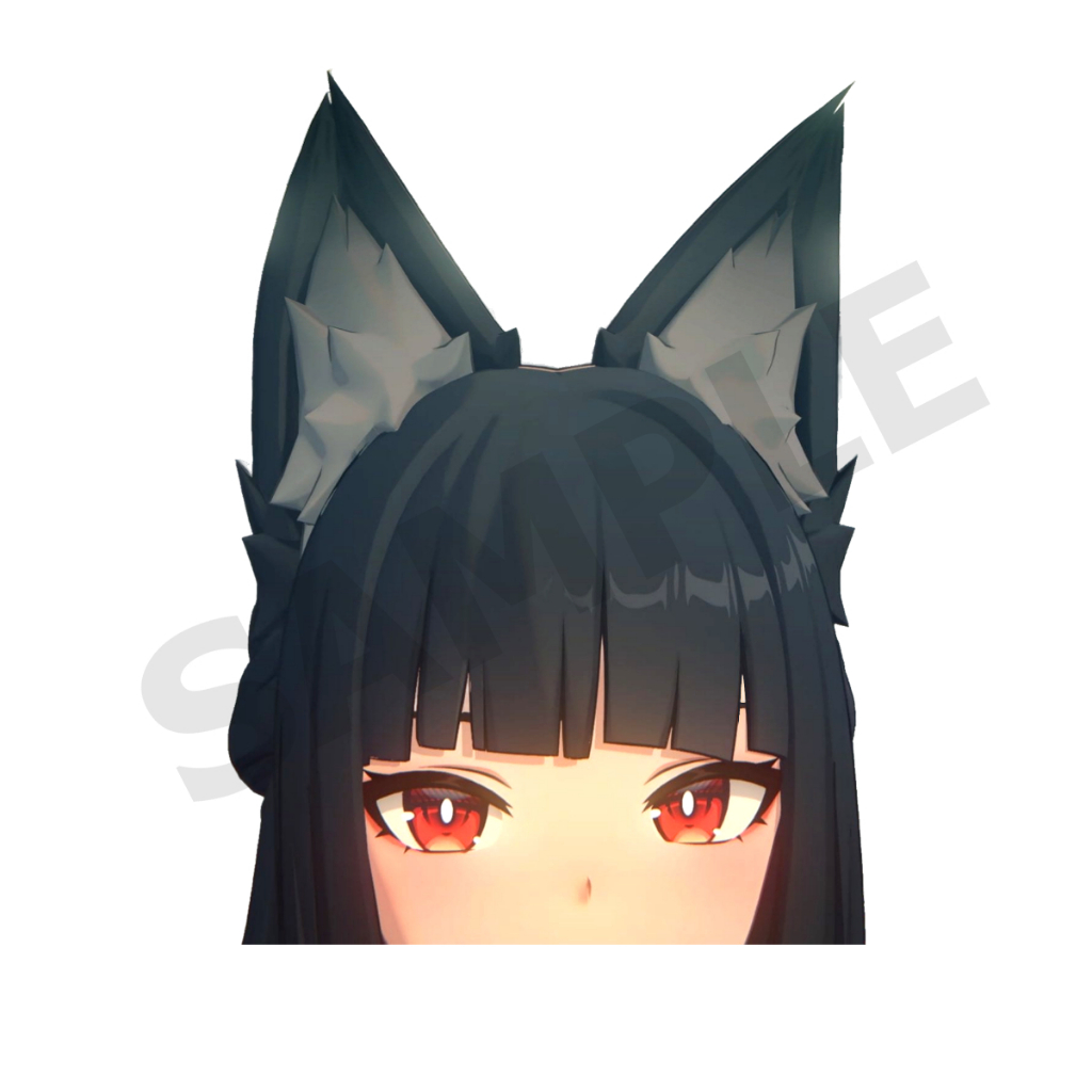 Miyabi ZZZ สติ๊กเกอร์ แอบมอง 2 แผ่น Miyab Zenless Zone Zero Peeker Stickers