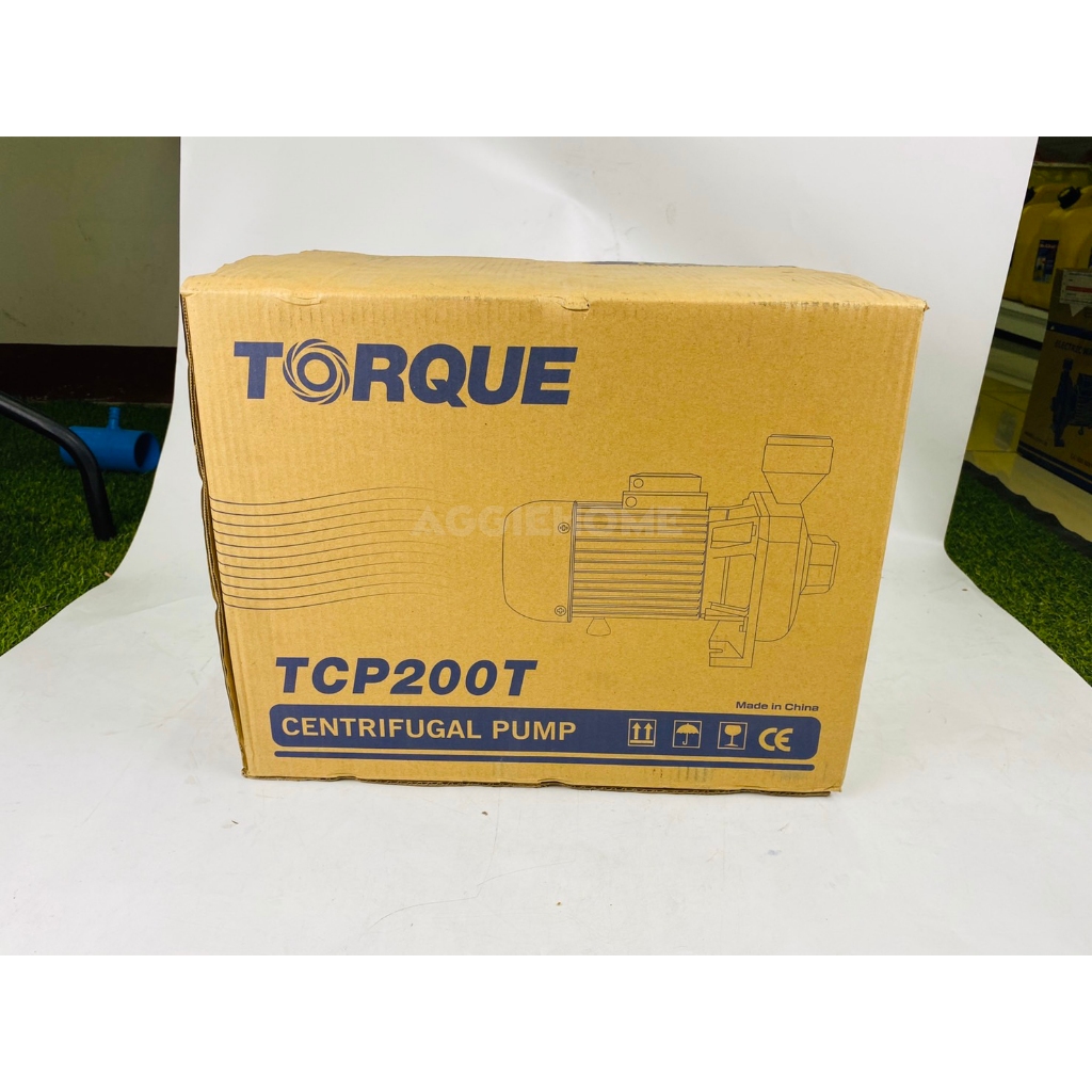 TORQUE ปั๊มไฟฟ้า รุ่น TCP200PT 1500วัตต์ 2แรงม้า ขนาดท่อ 2X2นิ้ว (380V) HEADMAX 30เมตร ดูดลึกสุด 10เ