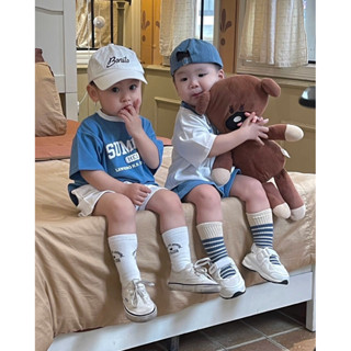 #พร้อมส่ง (ชุดเด็ก) ชุดลูกชาย 𝑺𝑼𝑴𝑴𝑬𝑹 คอกลมทูโทน สดใสมากค้าบบ…