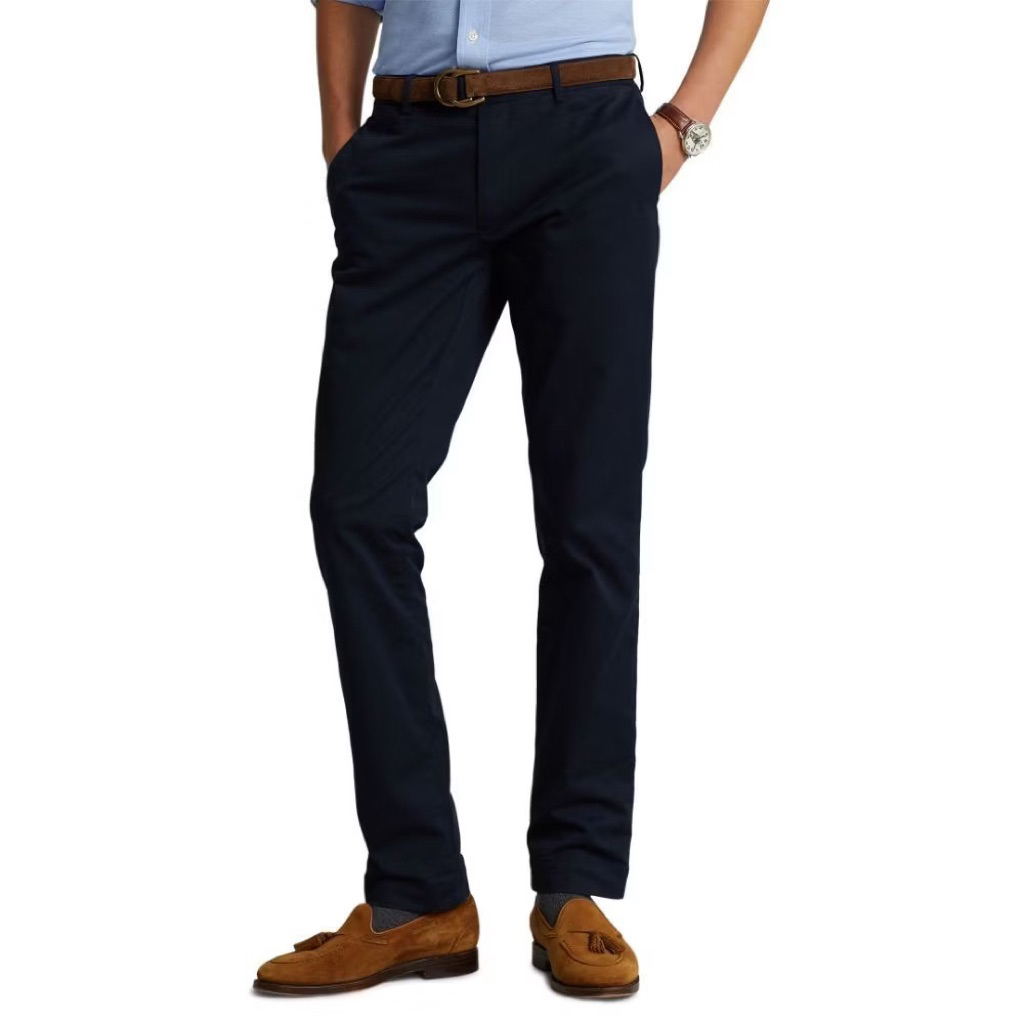 กางเกงทำงานผู้ชาย Guy Laroche กางเกงสเลค สีกรมเข้ม Size L (มือสอง)