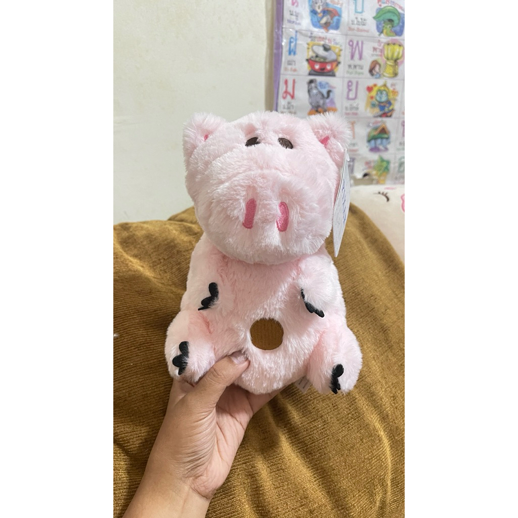 พร้อมส่ง ตุ๊กตาหมูแฮม Ham-Beanie ของแท้ มีป้ายห้อย ขนาด 8 นิ้ว