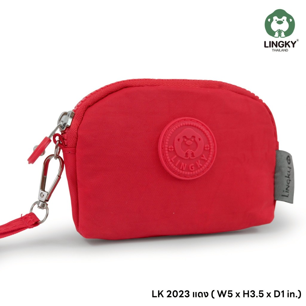 LK-2023 กระเป๋าคล้องมือ ผ้าร่ม ขนาด 5″ มีทั้งหมด 2 ซิป+ด้านใน 1  ซิปและมีให้เลือกด้วยกัน 10 สีค่ะ สีสวยๆทุกสีเลยจ้