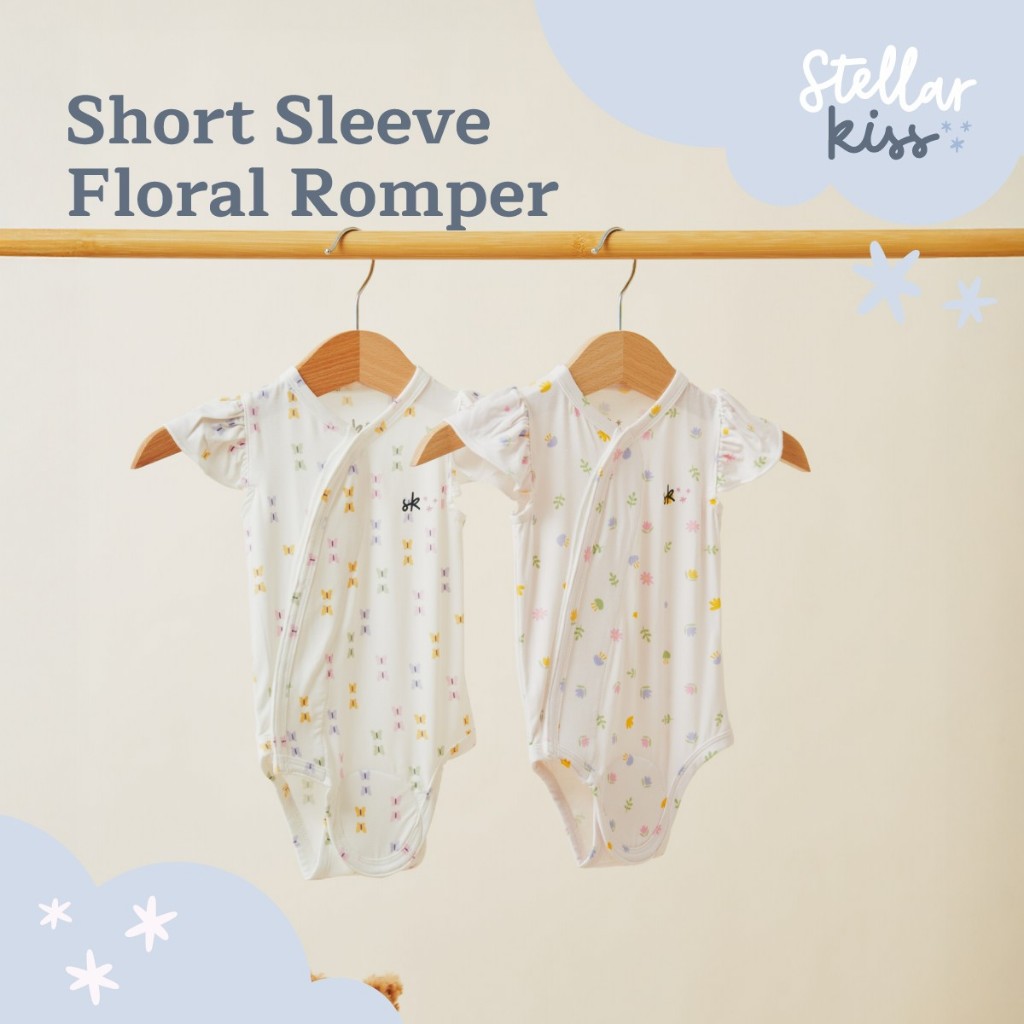 Stellar Kiss ชุดระบายแขนสั้นขาสั้นใยไผ่ ผ้าดูด Soft Velcro