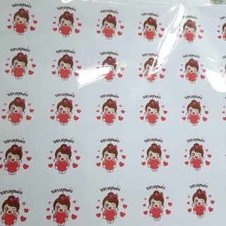 สติ๊กเกอร์ขอบคุณ-สติ๊กเกอร์กระดาษลายการ์ตูนจิบิ-เลือกขนาดได้