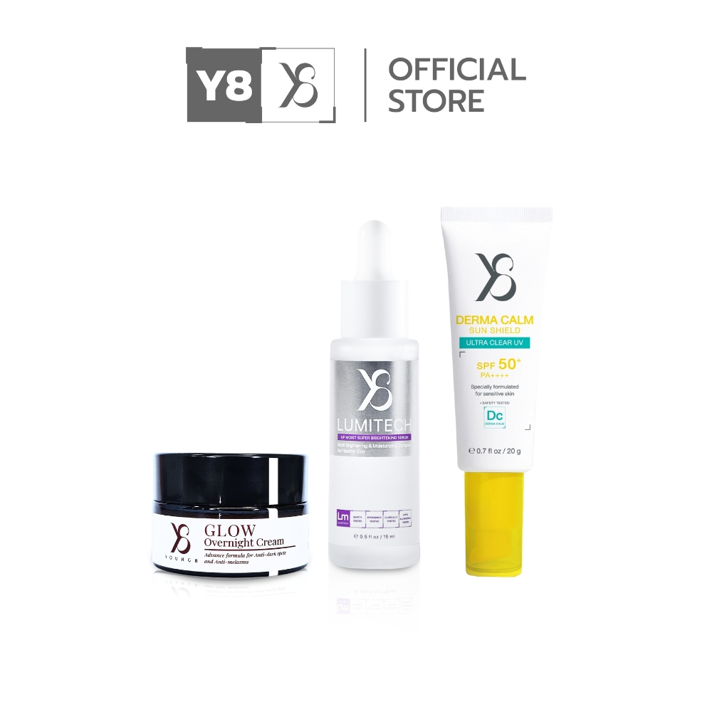 ใหม่มาถึง 乳+lumitech+derma防晒y8套装glow OVER Night+lumitech+derma CALM 防晒 040