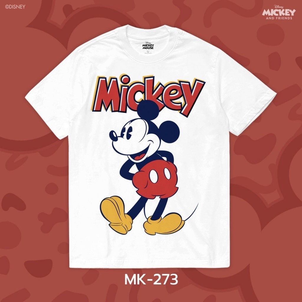เสื้อยืดสตรีทแฟชั่น Disney's - Mickey Mouse ลิขสิทธิ์ดิสนีย์แท้100% สตรีทแฟชั่น คอกลม แขนสั้น (MKX-305)