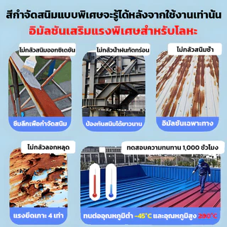 100 ปี สีกันสนิม สีกันสนิม กันน้ำ กันน้ำ กันความชื้น ทนต่อการกัดกร่อน ใช้ในบ้านและนอกบ้านได้หมด สีทาเหล็ก สีกันสนิมโลหะ
