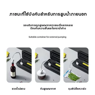 CODพร้อมส่งฟรี เครื่องซีล อัตโนมัติปิดสนิท ใช้เปียกและแห้ง（85000*2）pa แถมฟรีถุง10ใบ