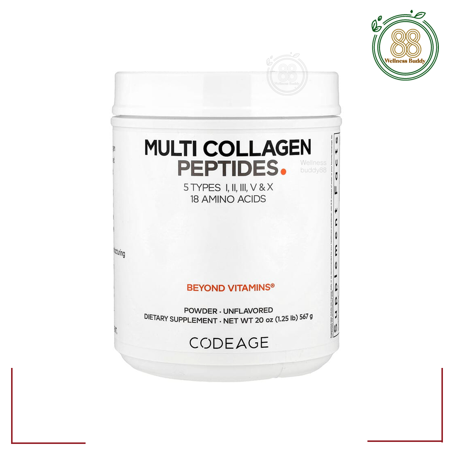 Codeage, Multi Collagen Peptides Powder, Unflavored, 20 oz (567 g)