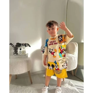 BB091 พร้อมส่ง ชุดเด็ก เซ็ตลูกชาย2ชิ้น ลายการ์ตูน เสื้อยืด+กางเกงขาสั้น หล่อสุดๆ