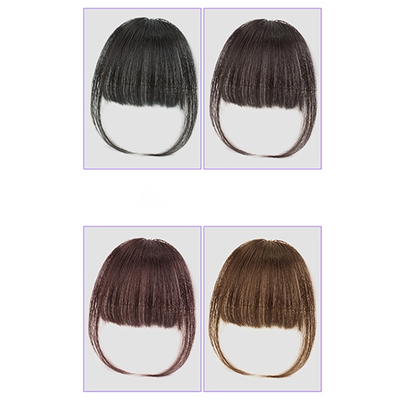 [จัดส่งในกทม] แฟชั่นเกาหลี ผมปลอม วิกผมหน้าม้าจํา ลอง ไร้รอยต่อ น้ำหนักเบา มองไม่เห็น สำหรับผู้หญิง - รูปที่ 7