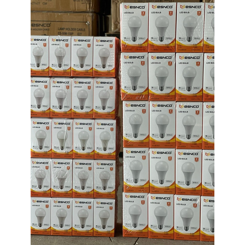 หลอดไฟ esnco 5 w   [กล่องส้ม] สีวอร์ม ราคานี้ [10 หลอด
