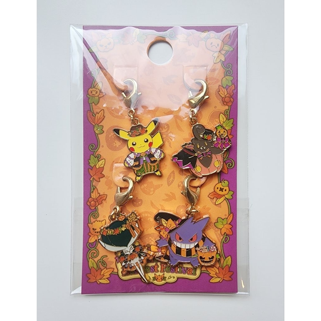 POKEMON Metal Charm ชาร์มโปเกม่อนลิขสิทธิ์แท้ จากญี่ปุ่น Pikachu Budrex Genger Halloween