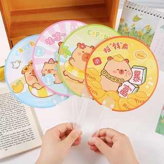 🔥พร้อมส่ง🔥 พัดกระดาษ พัด พัดลายการ์ตูน พัดพกพา พัดมือจับ พัดมือพกพา ของแถม ของชำร่วย
