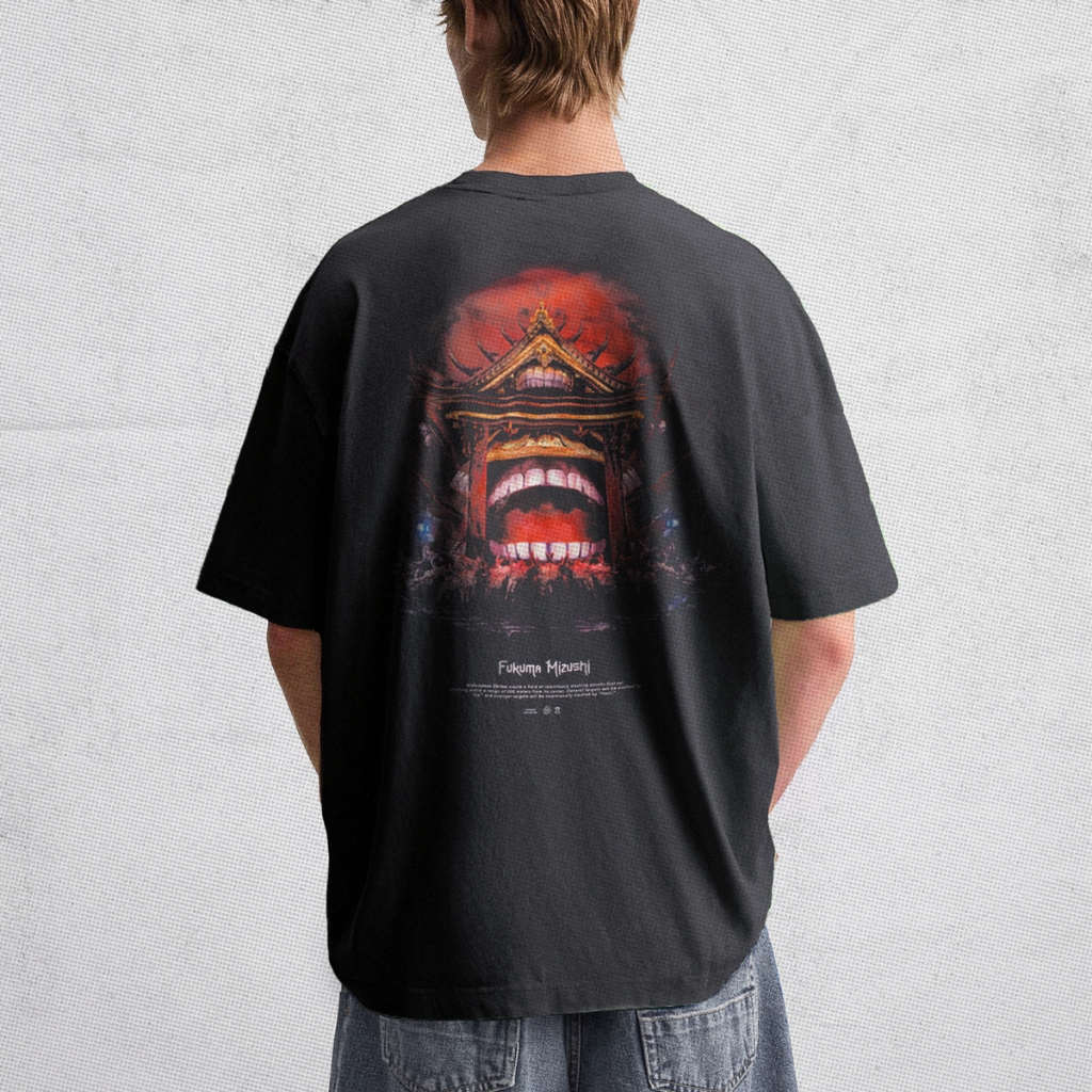 [ZUER] Sukuna: Fukuma Mizushi - Jujutsu Collection เสื้อยืด Unisex ทรง Oversize ผ้าฟอกวินเทจ