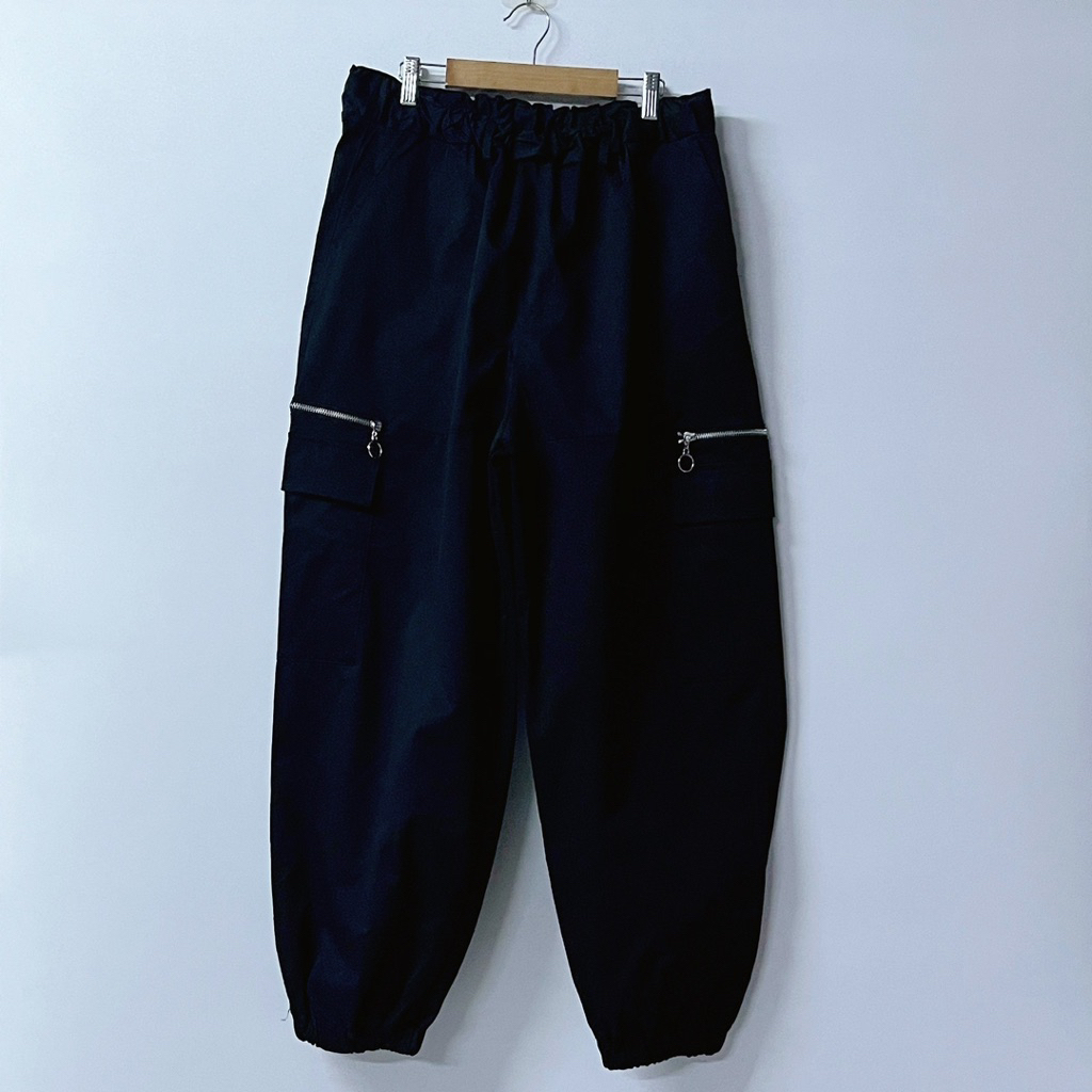 กางเกงทรงบอลลูนคาร์โก้ CHIP CLIP สีดำ 3L