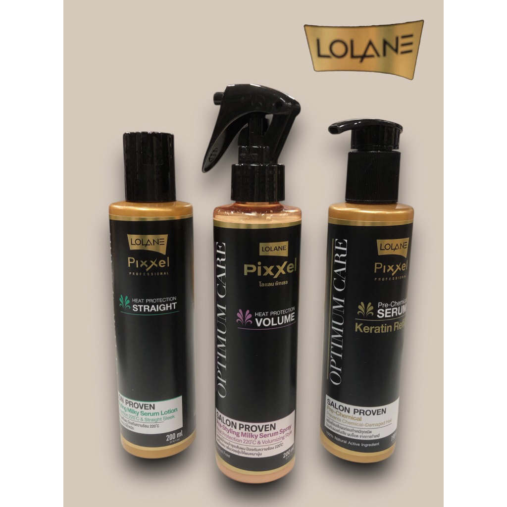 LOLANE พิกเซล ออพติมัม แคร์ ฮีท โพรเทคชั่น 190/200 มล. Straight/ volume/ serum