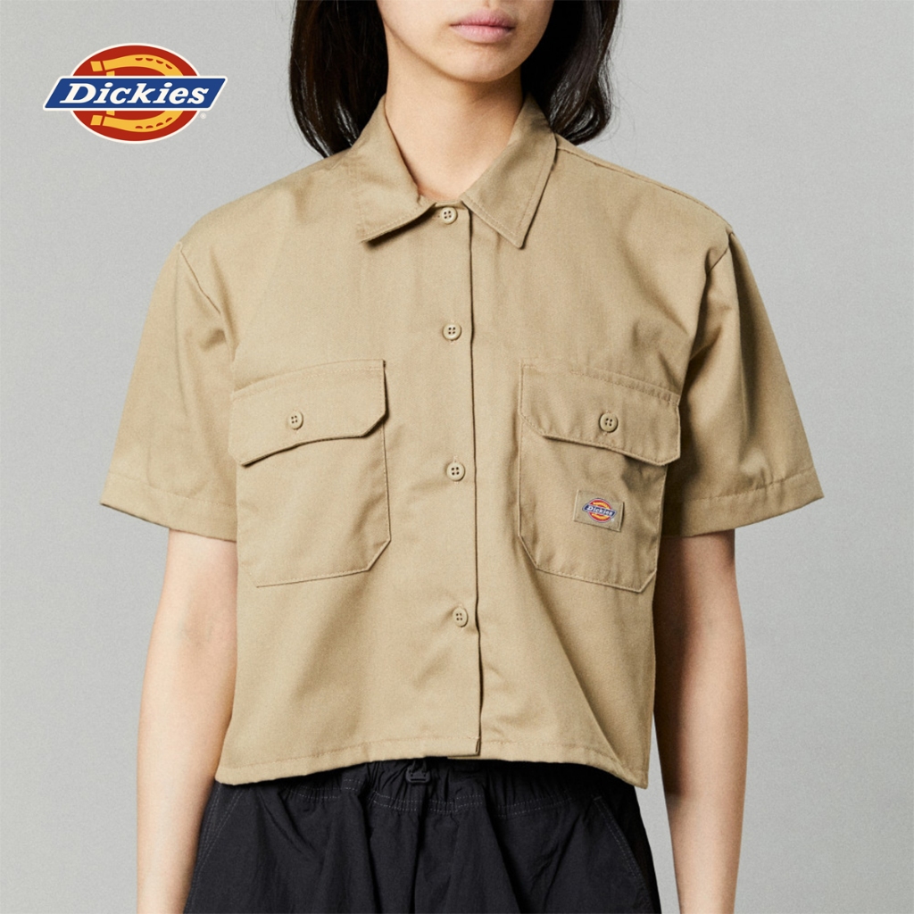 DICKIES WOMENS SHIRTS SS – KHAKI – เสื้อเชิ้ตแขนสั้น ผู้หญิง ราคา ถูกที่สุด ดีลบีเคเค