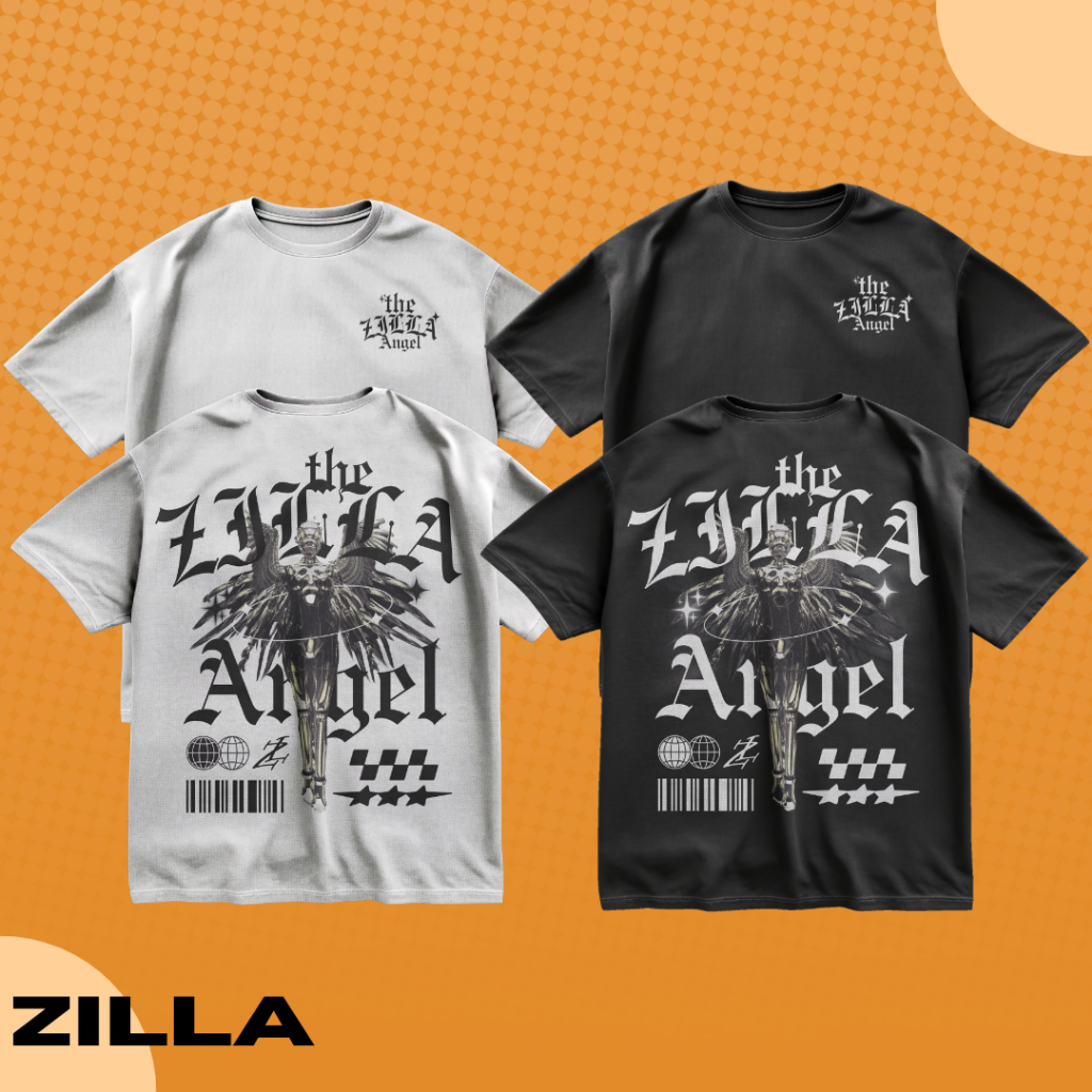 🔥 (พร้อมส่ง) เสื้อยืด ZILLA รุ่น C2. The Zilla Angel | ผ้า Cotton 100% ทรง STREET OVERSIZE เท่จัด ใส