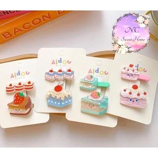🌸💖พร้อมส่งในไทย🌸💖กิ๊บติดผม คลิปผมน่ารัก กิ๊บหนีบผม รูปเค๊ก หมี แมว 🌞🌞❤️🙏จส