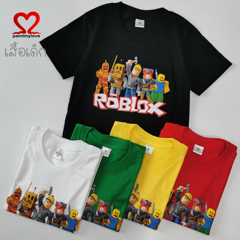 เสื้อยืดการ์ตูนเด็ก เสื้อยืดrobox คอตตอน 100% ใส่ได้ทั้งชายแหละหญิง paintmylove TC.K01