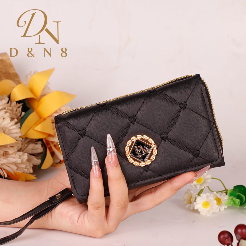 BM106#กระเป๋าสตางค์3พับใบกลาง น่ารัก👛👛 ช่องซิป 1 ช่อง ️ช่องใส่บัตร 8 ช่อง ️ใส่แบงค์เต็มใบได้