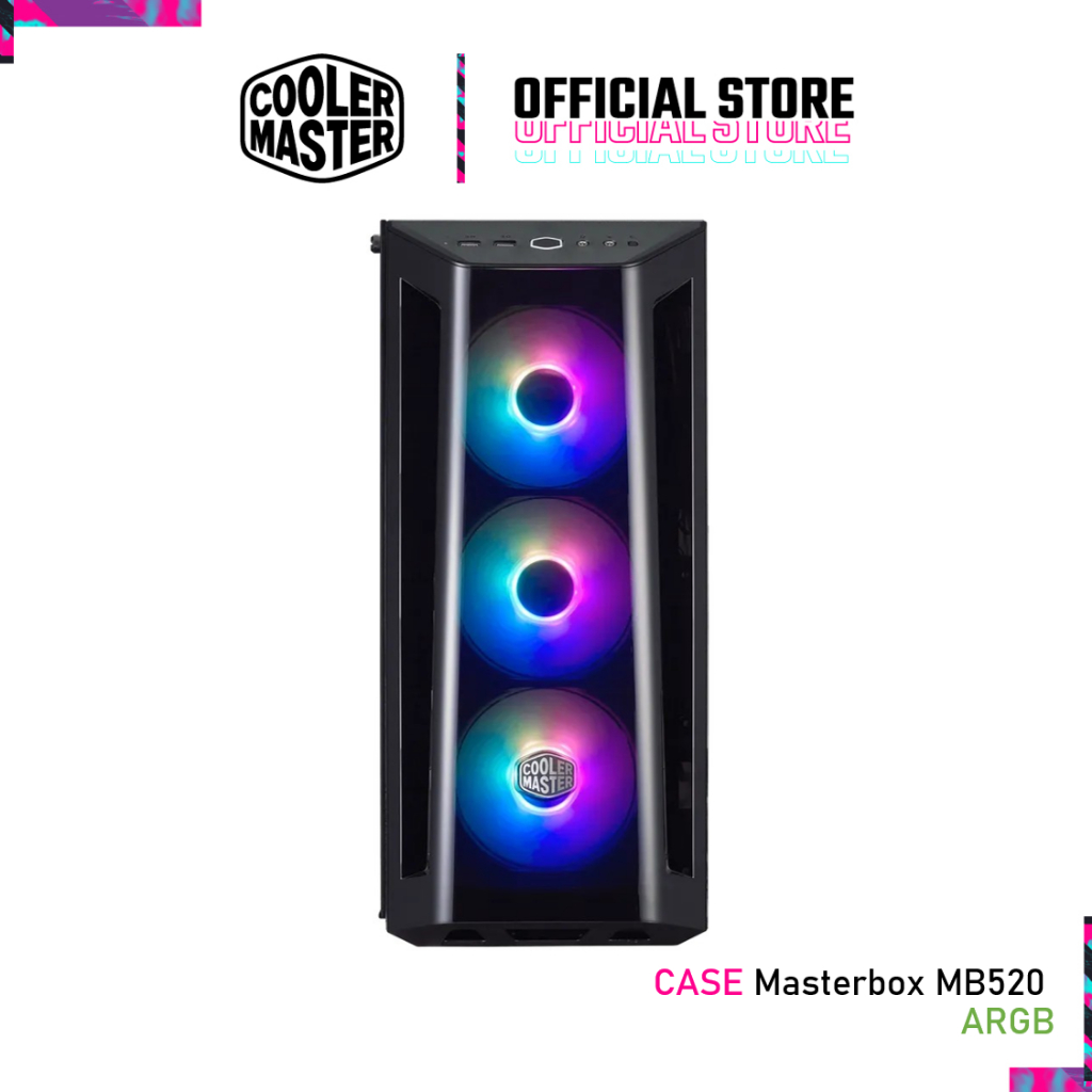 Cooler Master Case MasterBox MB520 ARGB Mid Tower Case เคสคอมพิวเตอร์ (MCB-B520-KGNN-RGA)