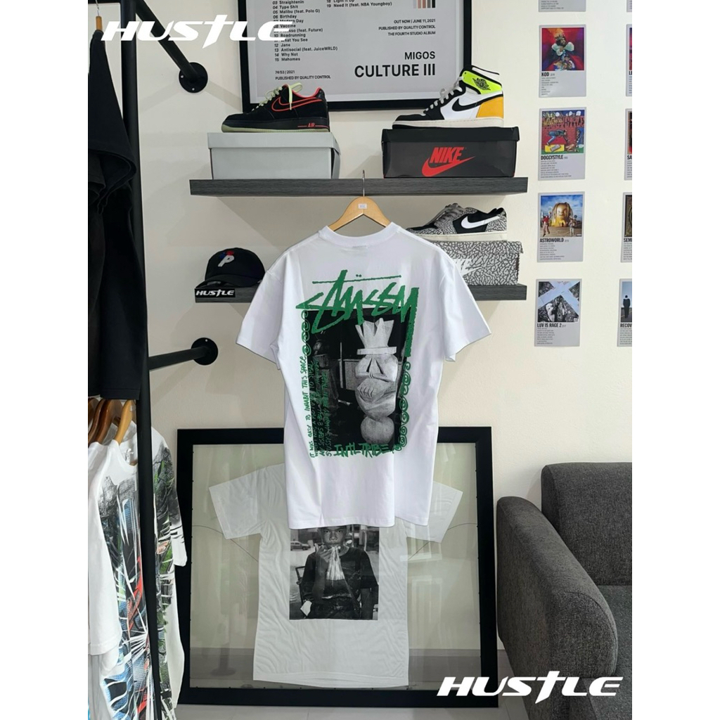 [Hustle.store]เสื้อยืด  STUSSY RABBIT HOLE SS TEE PIGMENT WHITE มือ1ของแท้🇦🇺พร้อมส่ง‼️‼️‼️‼️‼️‼️‼️‼️