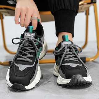 【Venous】2025 New Original รองเท้าผู้ชายสีดำแบบกีฬา รองเท้าผ้าใบผู้ชายแบบเบา รองเท้าผ้าใบแฟชั่นผู้ชาย