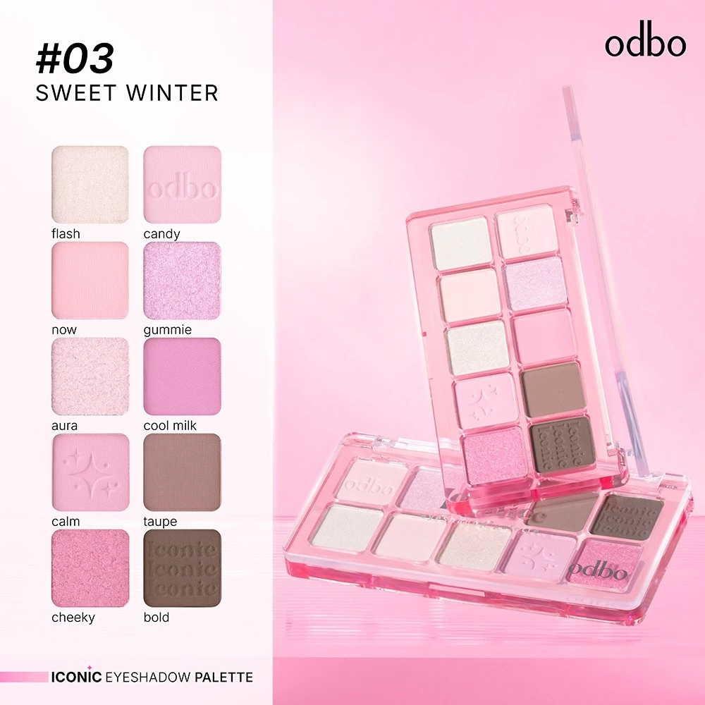 Odbo Iconic OD2029 Eyeshadow Palette 7g โอดีบีโอ ไอโคนิค อายแชโดว์ พาเลท (1ชิ้น) - รูปที่ 3