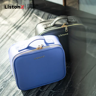 ListonX [ฟรี!ฟองน้ำแต่งหน้า] กระเป๋าเครื่องสำอางพร้อมกระจกไฟ LED (Premium Makeup Bag with Light Up Mirror)