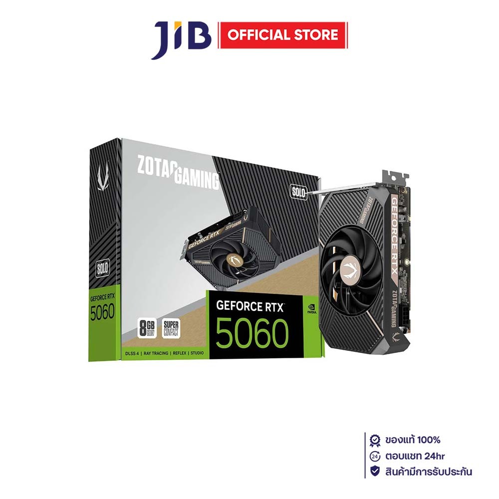 VGA (การ์ดแสดงผล) ZOTAC GAMING GEFORCE RTX 5060 SOLO - 8GB GDDR7 (ZT-B50600G-10L)